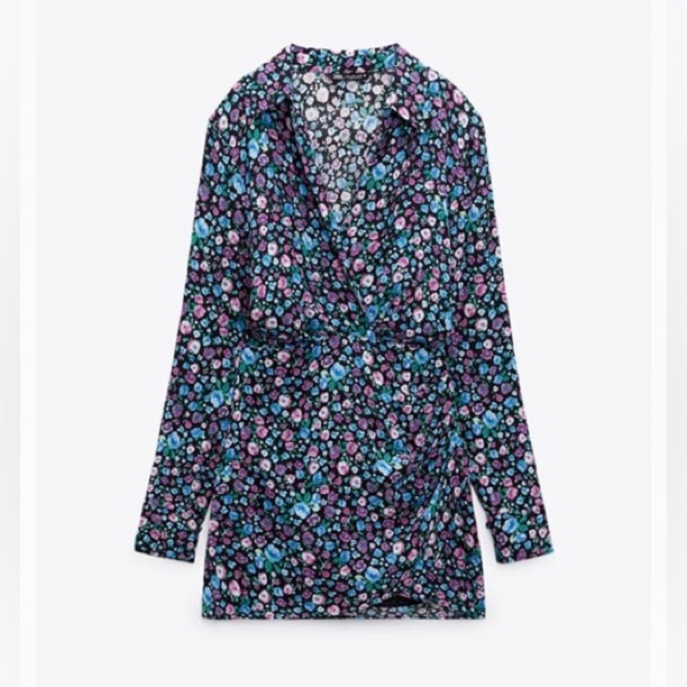 ZARA short satin effect dress. Never worn